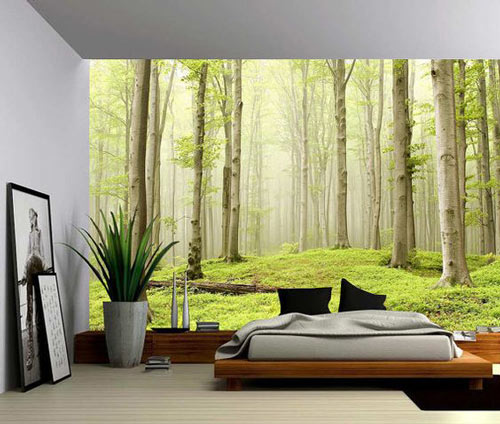 Foto tapete za spavaće sobe šumski pejzaž